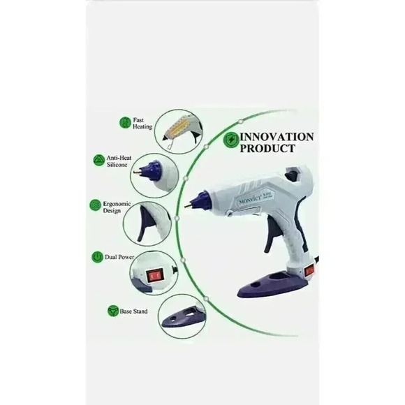 Hot Glue Gun Monvict Full Size Glue Gun 60/100W Base Stand Heavy Duty Melt Gl... - Picture 4 of 5